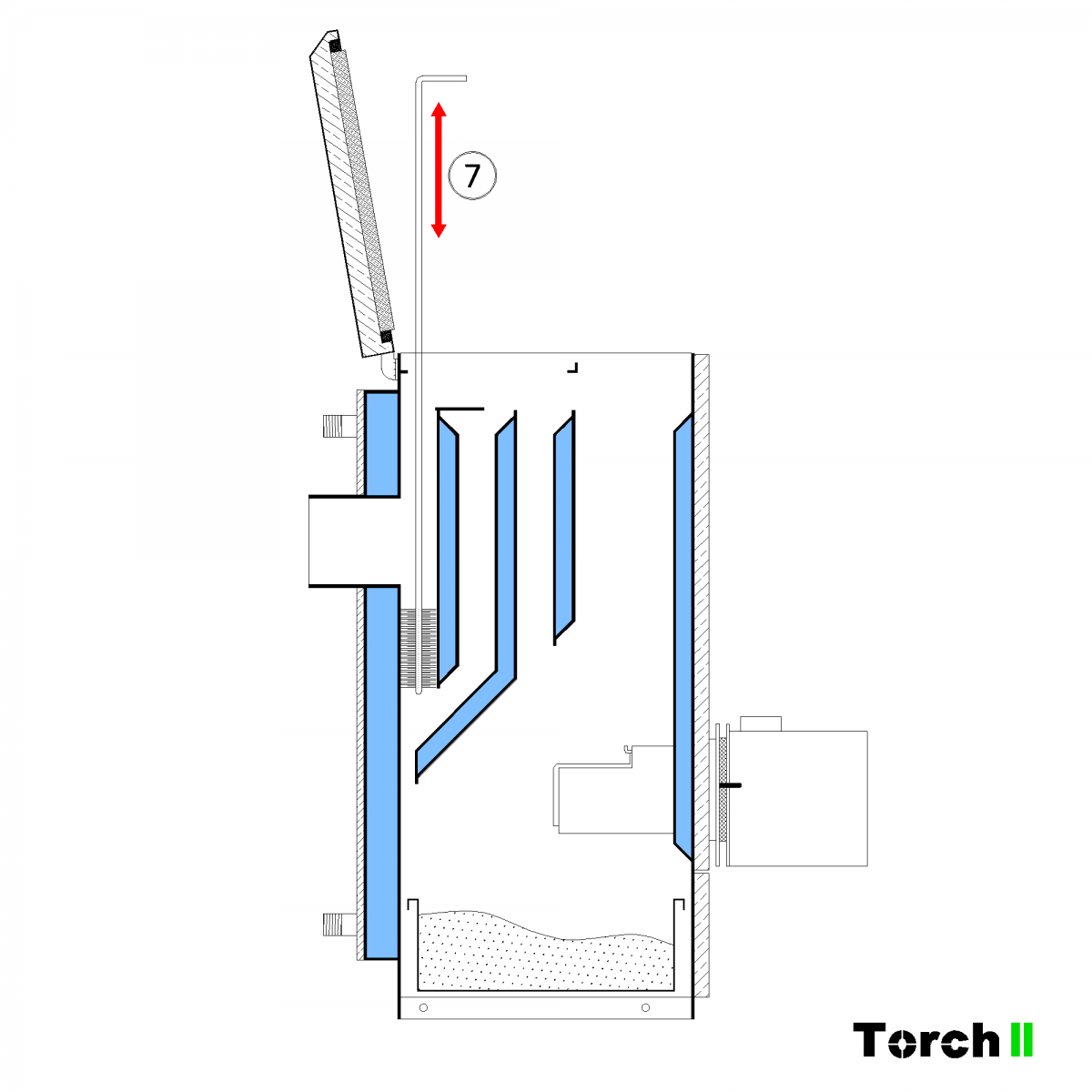 Почистване на пелетен котел Torch II - стъпка 4
