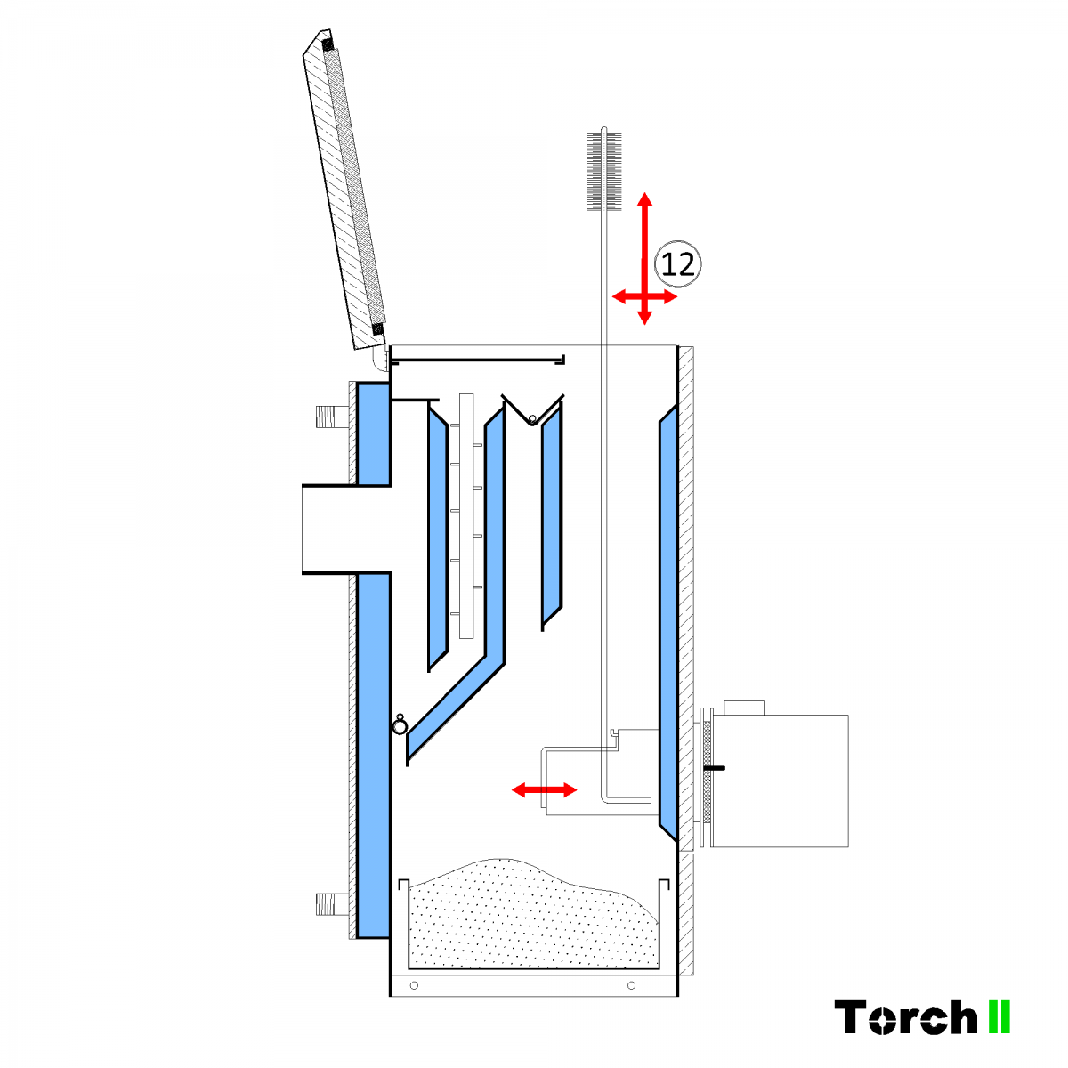 Почистване на пелетен котел Torch II - стъпка 11